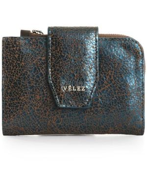 Velez Pearl Folia Leather Wallet - Green