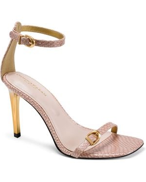 Donna Karan Pryce Buckle Ankle-strap Dress Sandals - Pink