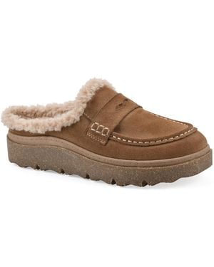 White Mountain Vayva Platform Mule Clogs - Brown
