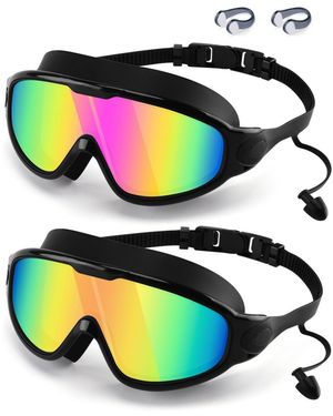 Gnuadz Swimming goggles Anti Fog Uv Protection Mirror Lens 2pack - Black