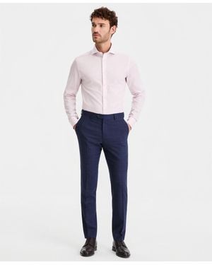 Ted Baker Ted By Modern-fit Wool-blend Windowpane Suit Separates Pants - Blue