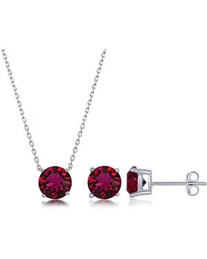 Simona Sterling Silver - Red
