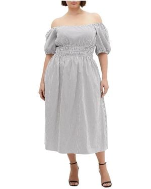 City Chic Plus Size Adelynn Street Dress - Gray