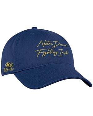 Under Armour Notre Dame Fighting Irish College Essentials Washed Cotton Blend Adjustable Hat - Blue