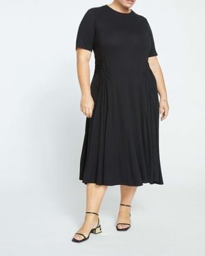 UNIVERSAL STANDARD Plus Size Devi Liquid Jersey Dress - Blue