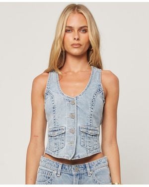 A.Brand Be Mine Vest Sleeveless Top - Blue