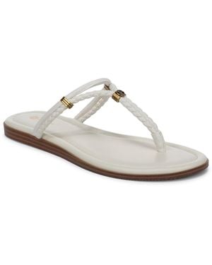Giani Bernini Tylee Braided Flat Slides Sandals - White