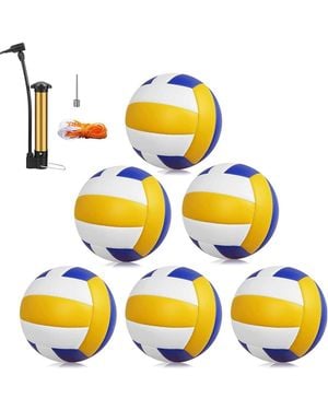 Magicorange Pack Of 6 Official Size 5 Volleyballs - Yellow