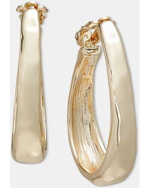 Style & Co. Oval Clip-on Hoop Earrings - Metallic