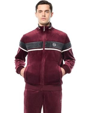 Sergio Tacchini Damarindo Velour Track Jacket - Red