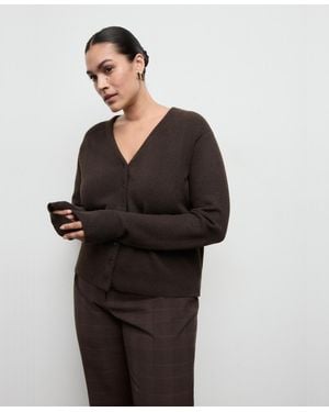 Mango V-neck Knitted Cardigan Sweater - Black