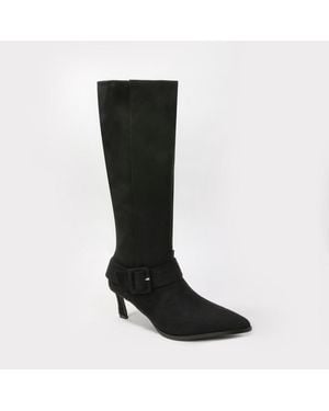 BERNESS Aston Kitten Heel Boots - Black