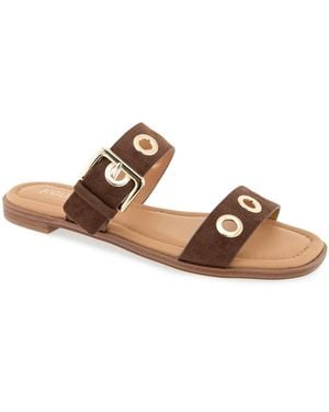 Kensie Reine Flat Sandal - Brown