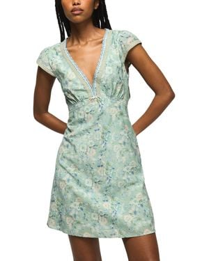 Lucky Brand V-neck Mini Dress - Green