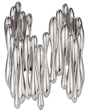 Retro Chic Rain Drop Bangle - White
