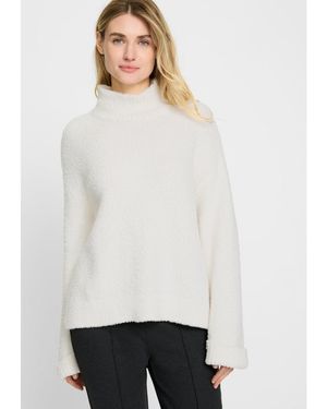 Olsen Plush Yarn Sweater - White