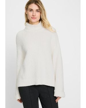 Olsen Plush Yarn Sweater - White