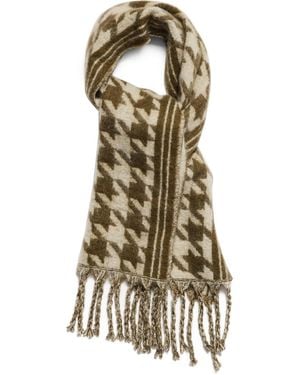 Steve Madden Plaid Houndstooth Midweight Scarf - Multicolor