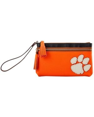 Dooney & Bourke Clemson Tigers Infield Double-zip Wristlet - Orange