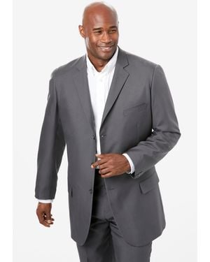 Kingsize Big & Tall Easy Movement Three-button Jacket - Gray