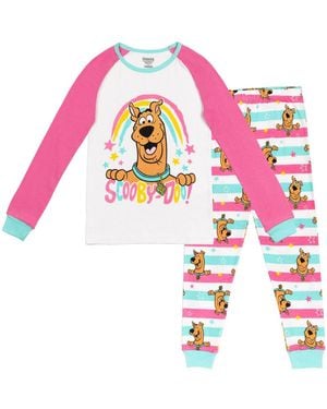 Scooby Doo Scooby Doo Girls Warner Bros. Pajama Shirt And Pants Sleep Set - White