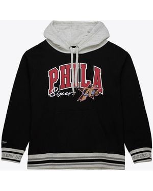 Mitchell & Ness Team Origins Philadelphia 76ers Graphic Pullover Hoodie - Black