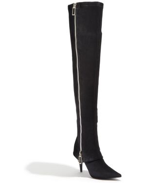 Twelve AM Suede Thigh High Boots ( Manhattan) - Black