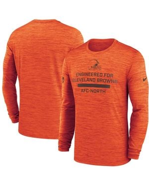 Nike Cleveland Browns Sideline Velocity Performance Long Sleeve T-shirt - Orange