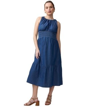 Ingrid & Isabel Ingrid + Isabel Maternity Ingrid + Isabel Sleeveless Chambray Midi Dress - Blue