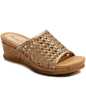 BareTraps Flossey Slide Wedge Sandals - Multicolor