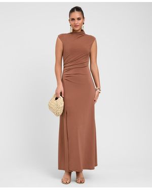 Rachel Roy Mock Neck Midi Dress - Multicolor