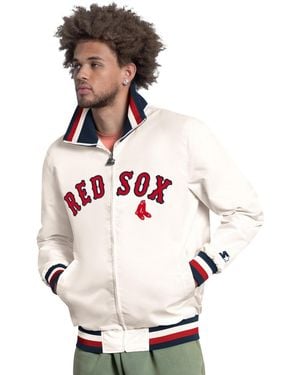 Starter Boston Red Sox The Captain Cooperstown Logo Full-zip Varsity Jacket - White