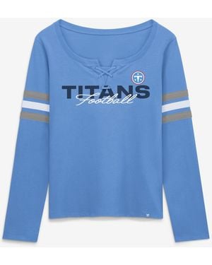 Fanatics Tennessee Titans Team First Coverage Scheme Lace-uplong Sleeves T-shirt - Blue