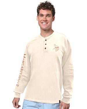 Margaritaville Minnesota Vikings Five O'clock Henley Long Sleeve T-shirt - Natural
