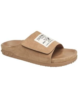 TRUE RELIGION Cudi Velcro Strap Srs Logo Patch Sandal - White