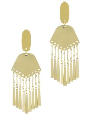 Adornia Plated Drop Statement Earrings - Metallic