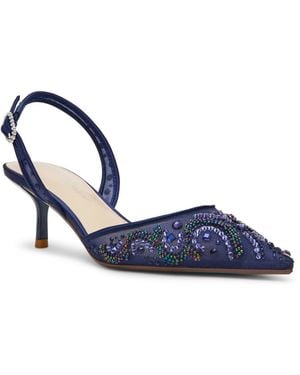 Betsey Johnson Prim Slingback Dress Pumps - Blue