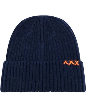 Scotch & Soda Decode Rib Stitched Beanie - Blue