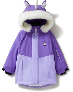 Roarsome Big Girls Sparkle The Unicorn Ski Jacket - Purple