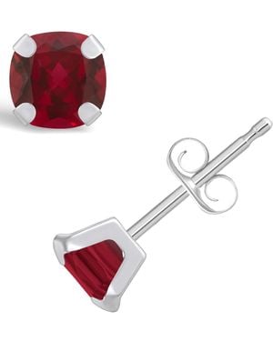 Macy's Gemstone Stud Earrings - Red