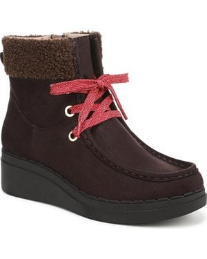LifeStride Devon Wedge Zip Short Boots - Brown