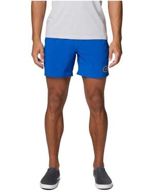 Columbia Florida Gators Pfg Terminal Roamer Omni-shade Stretch Shorts - Blue