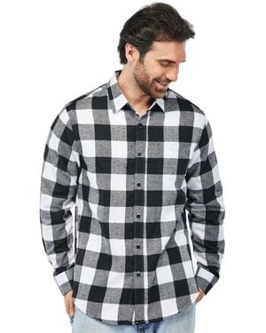 Braveman Button Down Classic Fit Flannel Shirt - Multicolor