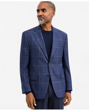 Michael Kors Classic-fit Plaid Sport Coat - Blue