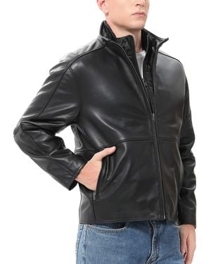 BGSD Men Blake Leather Hipster Jacket - Black