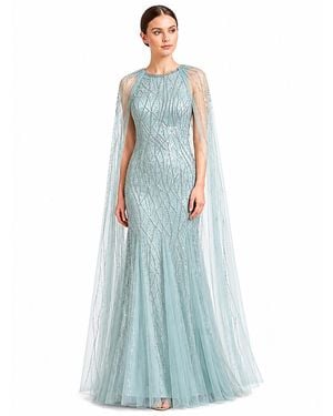 Lara Elegant Beaded Dress - Blue