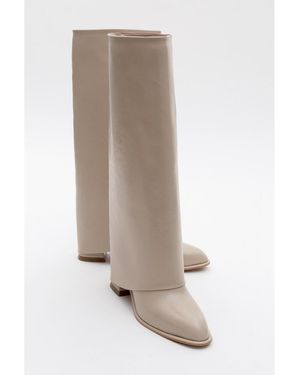 Prologue Shoes Maybe Chunky Heel Boot () - White