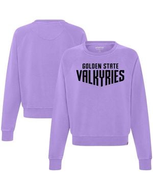 Sportiqe Golden State Valkyries Ashlyn Raglan Sweatshirt - Purple