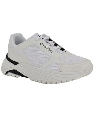 Calvin Klein Amyra Round Toe Lace-lp Sneakers - Gray