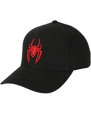 Spider-man Embroidered 3d Logo Traditional Adjustable Hat - Black